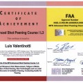 Shot peening FAA certificate Level 3